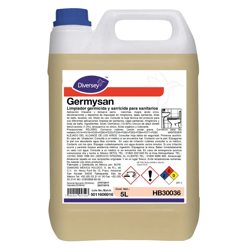 Limpiador Germicida y Sarricida para Sanitarios Germysan 5L